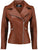 Women's Asymmetrical Zip-Up Real Lambskin Leather Motorcycle Jacket - Casual Fashion Moto Biker Leather Jacket Women