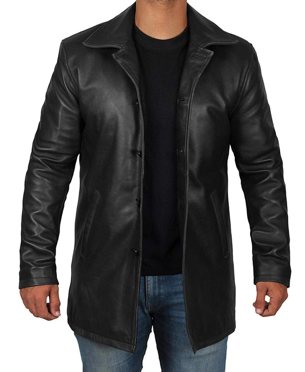 Natural Distressed Leather Jackets for Men