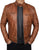 Leather Jackets For Men - Real Lambskin Black and Brown Motorcycle Mens Leather Jacket