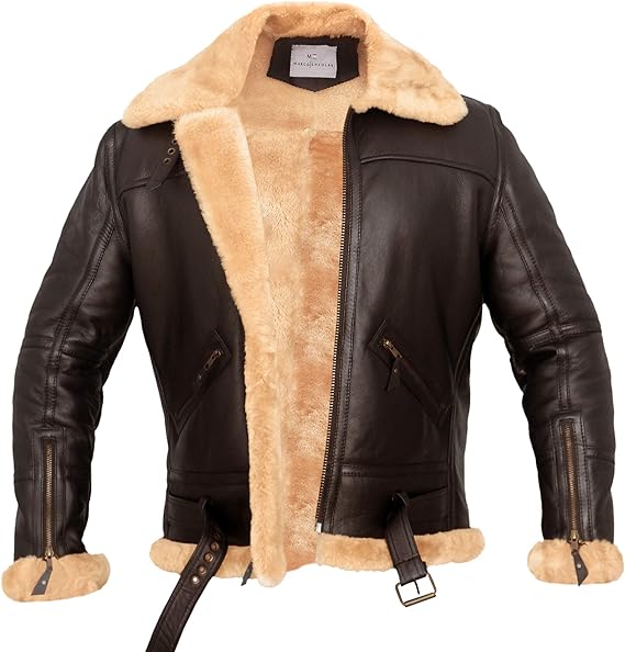 B3 Bomber Jacket Aviator Real Shearling - Chaqueta