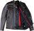 Men's Commuter Premium Natural Buffalo Leather Motorcycle Jacket CE Armor Conceal Carry Gun Pockets Cruiser Biker Black L