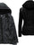 Premium Vegan Leather Jacket for Women with Detachable Hood - Seitig Model