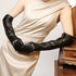 Ladies Long Gloves  Velvety Fashion Winter Ardent Leather Gloves Keep Out The Cold