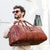 Leather Duffle Bag - Full Grain Leather Travel Bag for Men and Women - Carry on Duffel Bag