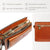 Leather Clutch for Men Organizer Wrist Bag Briefcase Handmade Italian Style Gift Box Included