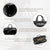 Leather Duffel Bag Full Grain Leather Travel Bag Weekend Bag Gym (Brown/Black)