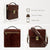 Leather Small Briefcase for Men Crossbody Bag